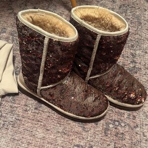 UGG Sequin Winter Boots in Brown and Cream